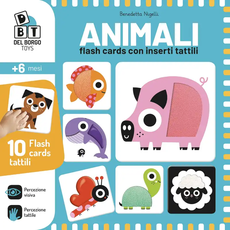 Compra Adesso Animali Flash cards con inserti tattili
