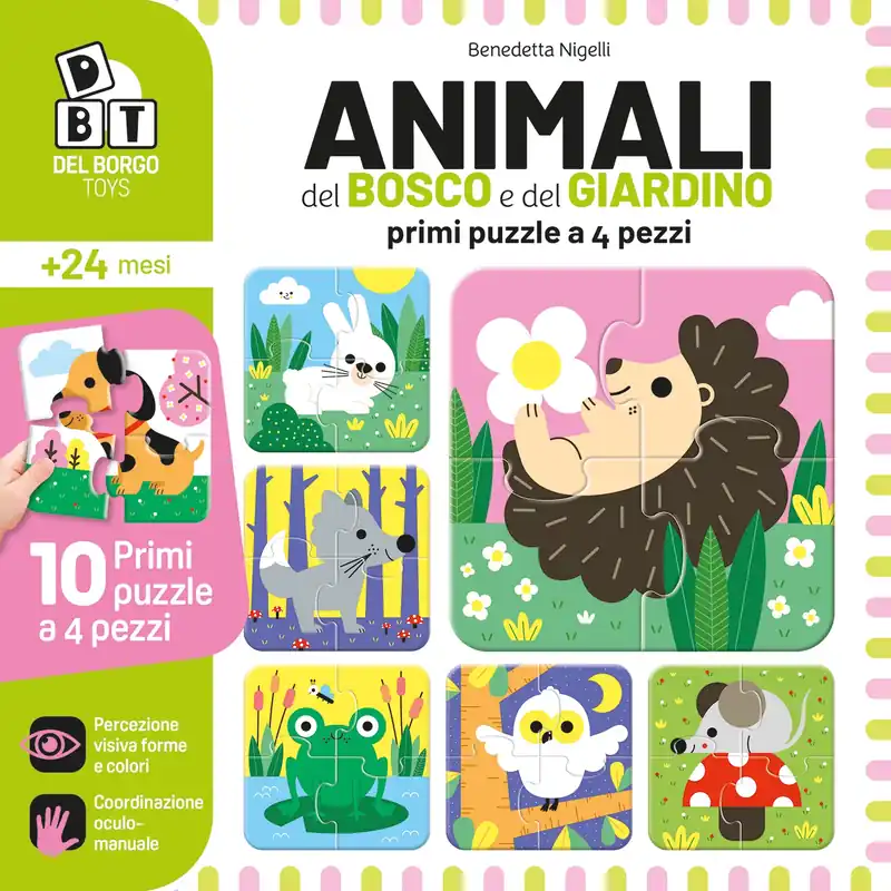 Animali del bosco e del giardino Primi puzzle a 4 pezzi A Buon Prezzo
