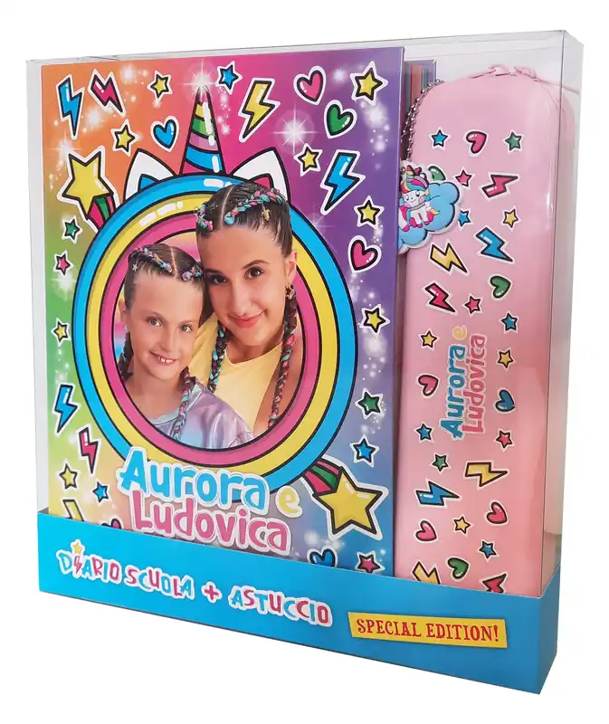 Prezzo Scontato Aurora e Ludovica. Set Scuola. Diario + Astuccio